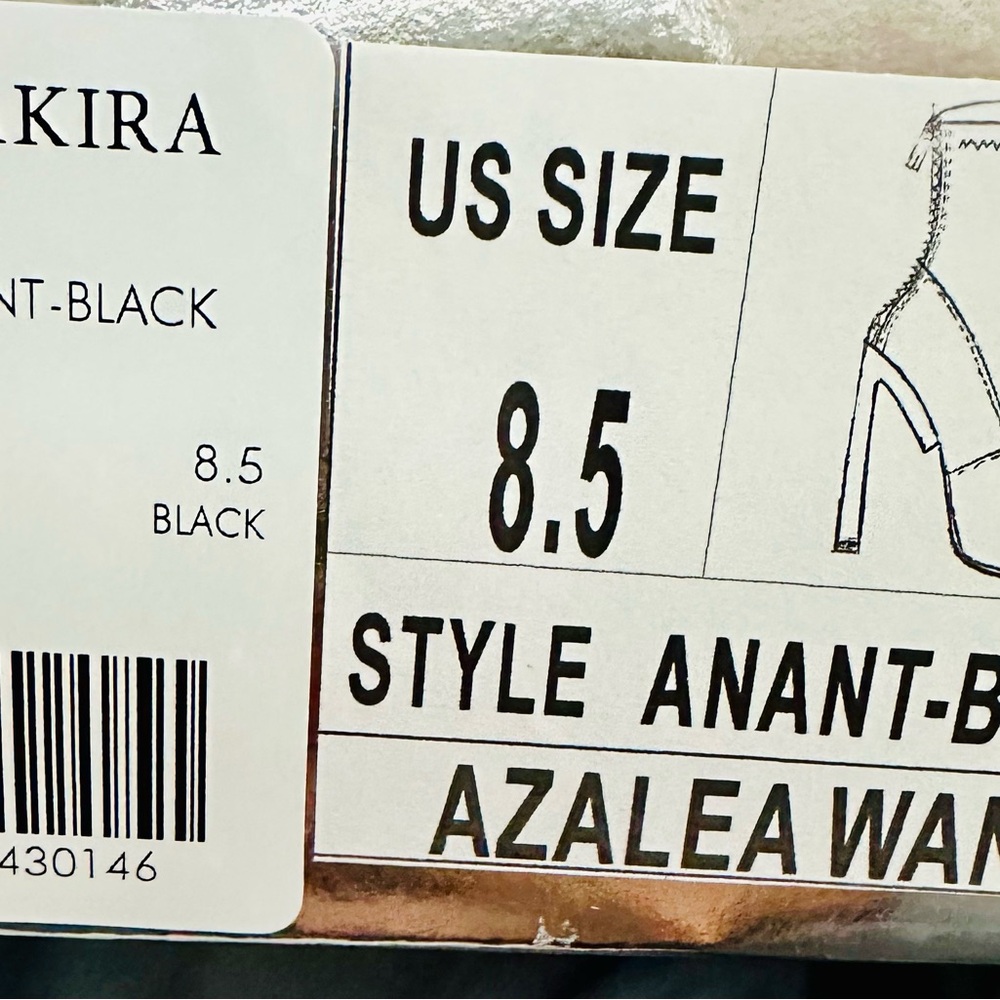 Azalea Wang Black Heels - Size 8.5